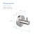 Kibi Circular Bathroom Towel & Robe Hook KBA1401BN - alternate 6
